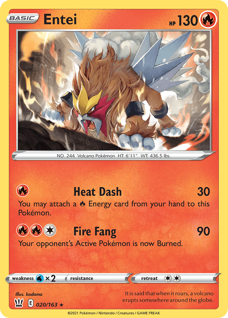 Entei — Battle Styles Pokemon card