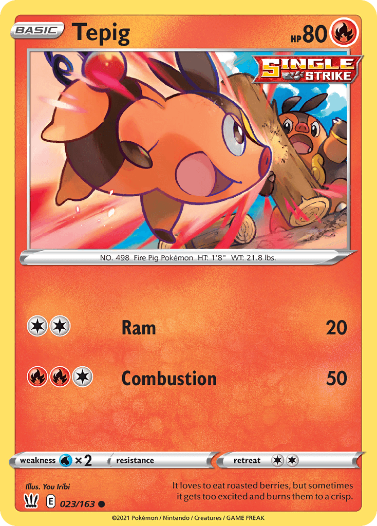 Tepig — Battle Styles Pokemon card