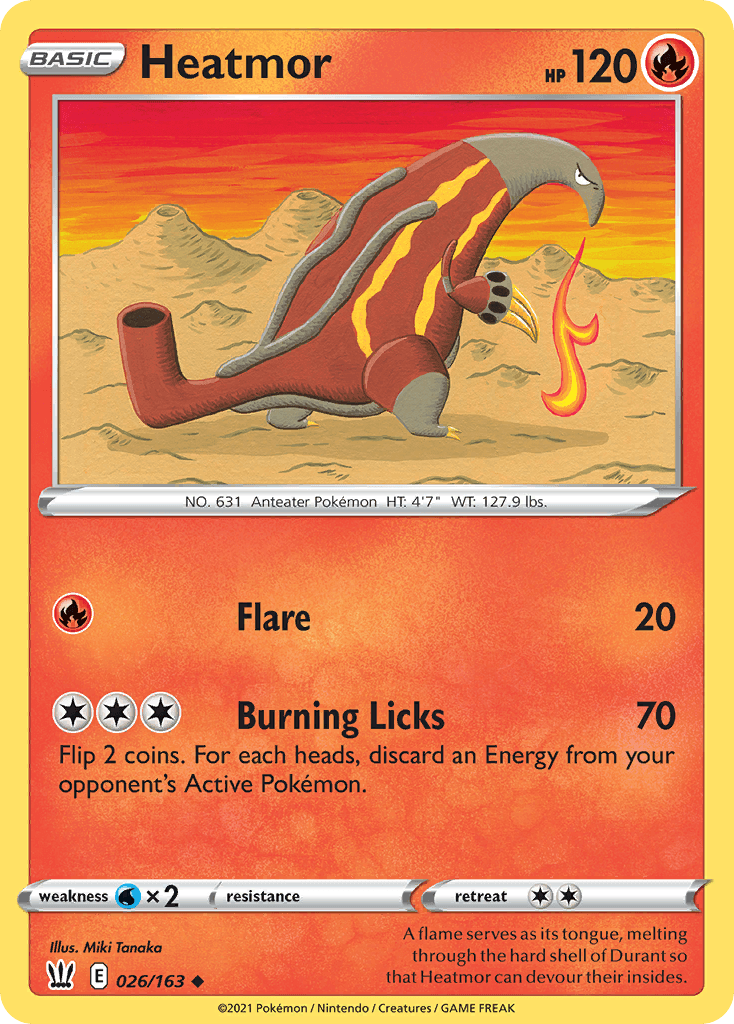 Heatmor — Battle Styles Pokemon card