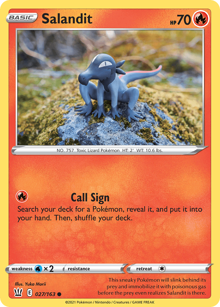 Salandit — Battle Styles Pokemon card