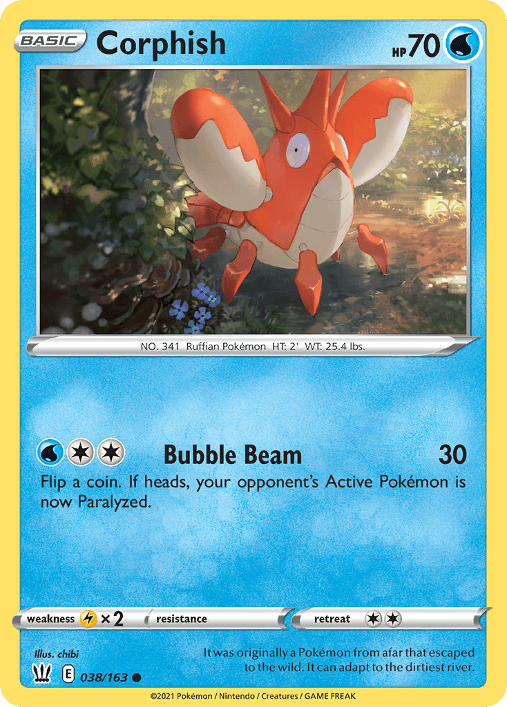 Corphish — Battle Styles Pokemon card