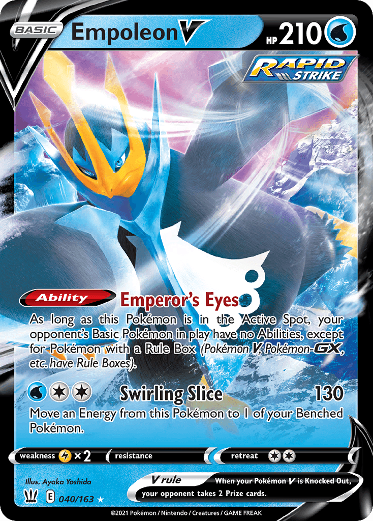 Empoleon V — Battle Styles Pokemon card
