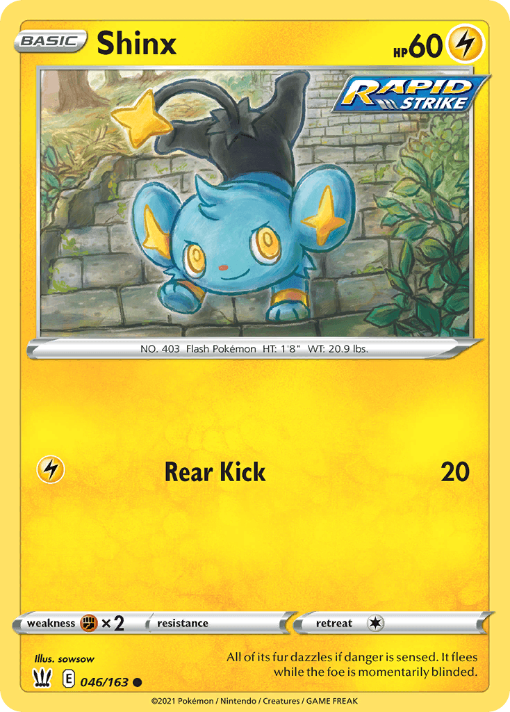 Shinx — Battle Styles Pokemon card