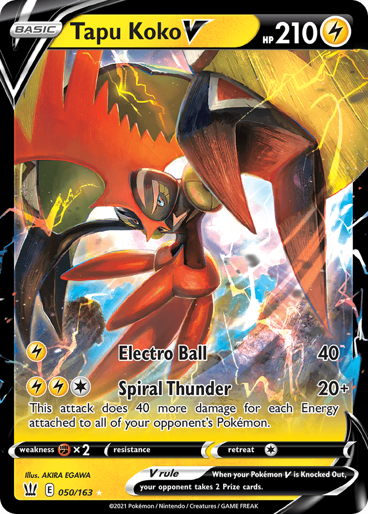 Tapu Koko V — Battle Styles Pokemon card