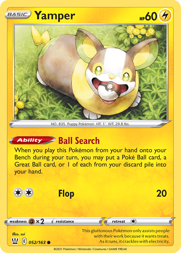 Yamper — Battle Styles Pokemon card