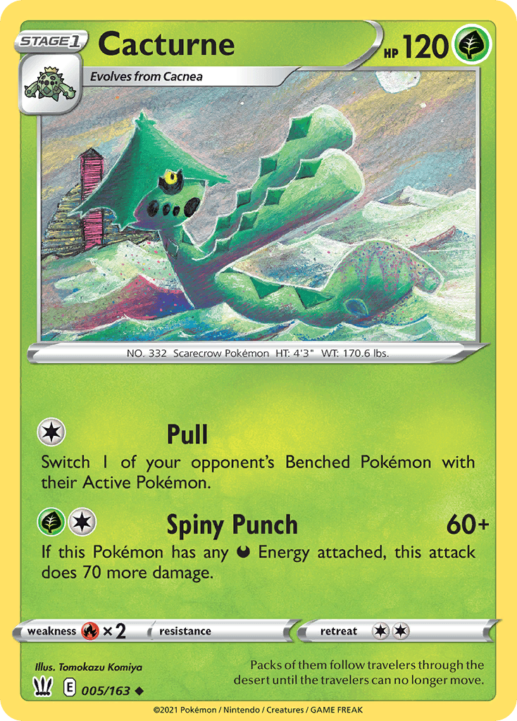 Cacturne — Battle Styles Pokemon card