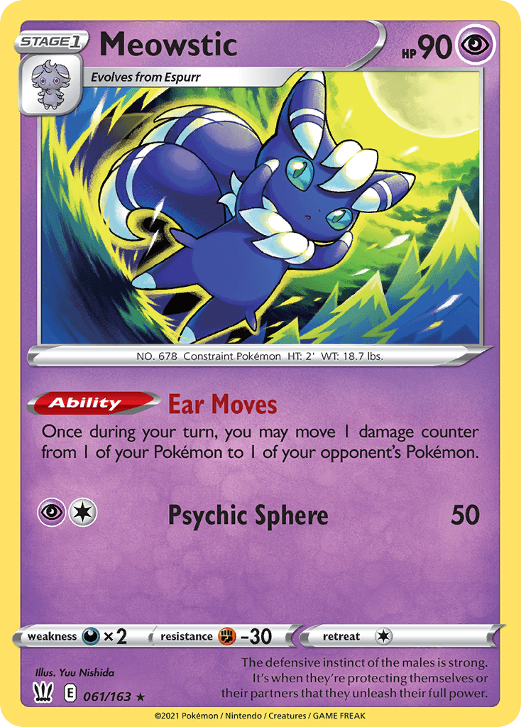 Meowstic — Battle Styles Pokemon card