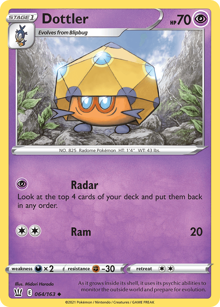 Dottler — Battle Styles Pokemon card