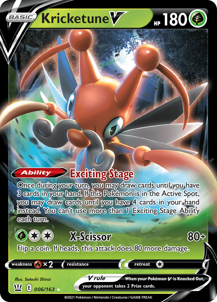 Kricketune V — Battle Styles Pokemon card