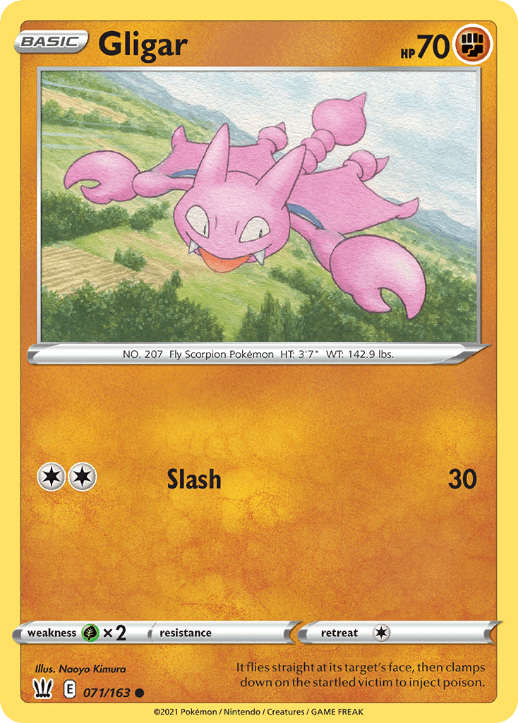 Gligar — Battle Styles Pokemon card