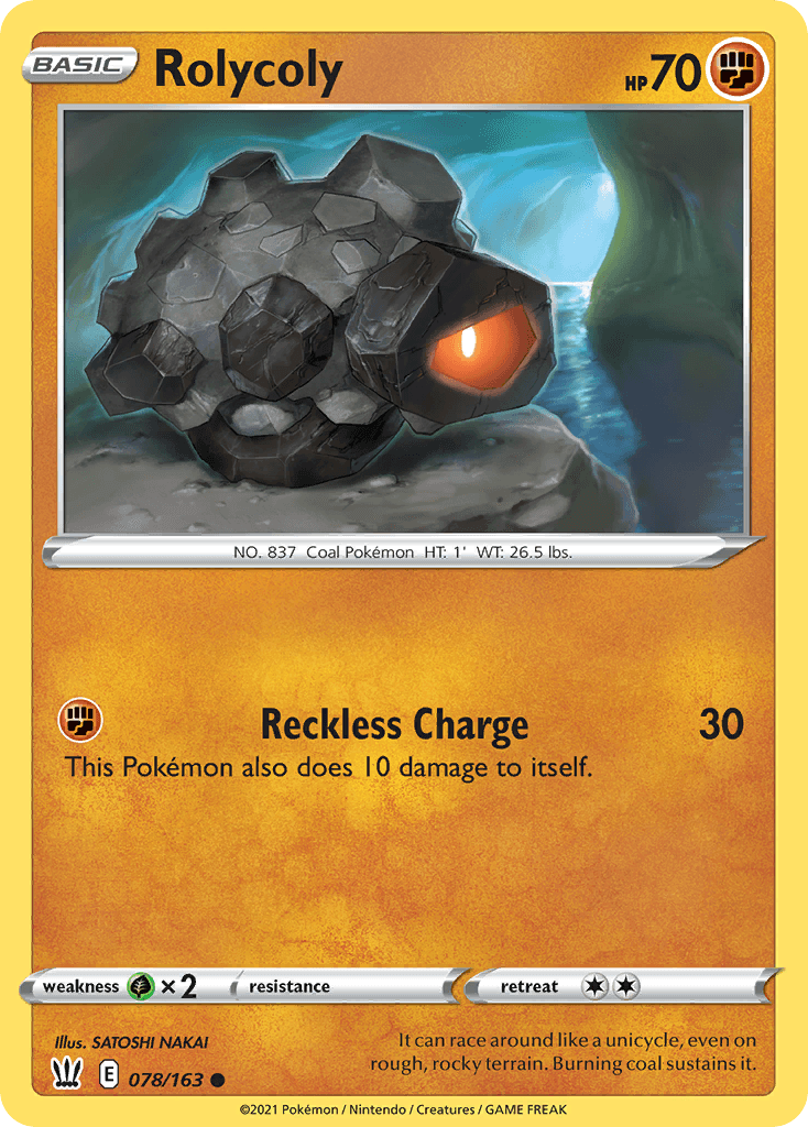 Rolycoly — Battle Styles Pokemon card