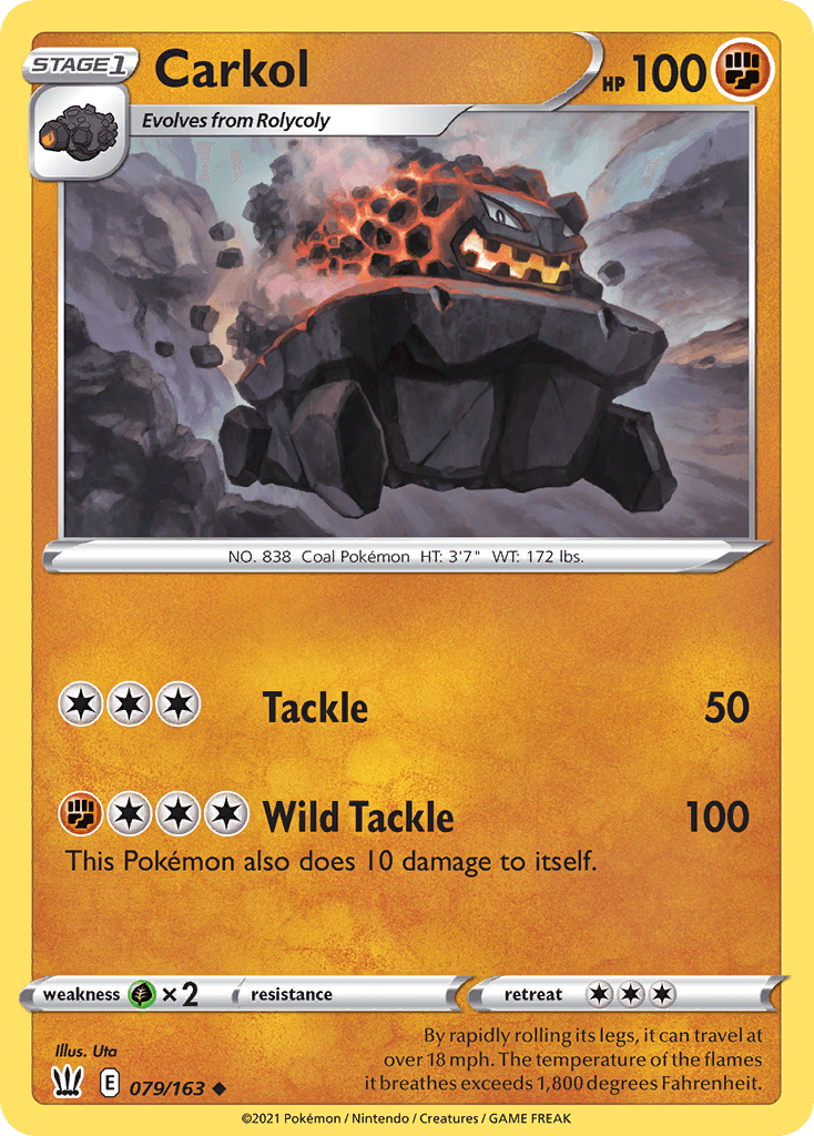 Carkol — Battle Styles Pokemon card