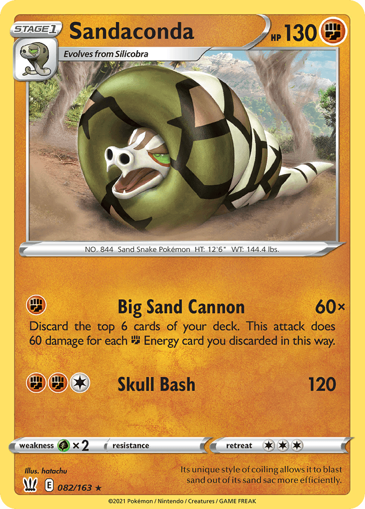 Sandaconda — Battle Styles Pokemon card