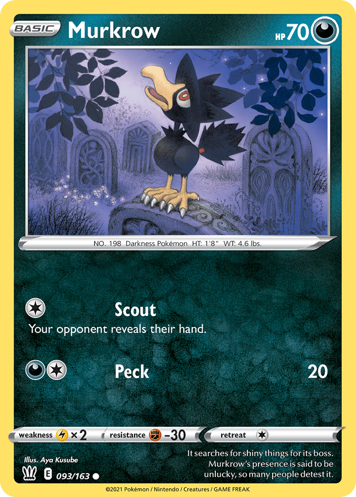 Murkrow — Battle Styles Pokemon card