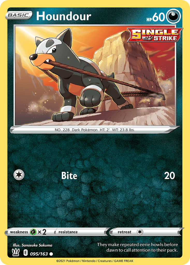 Houndour — Battle Styles Pokemon card