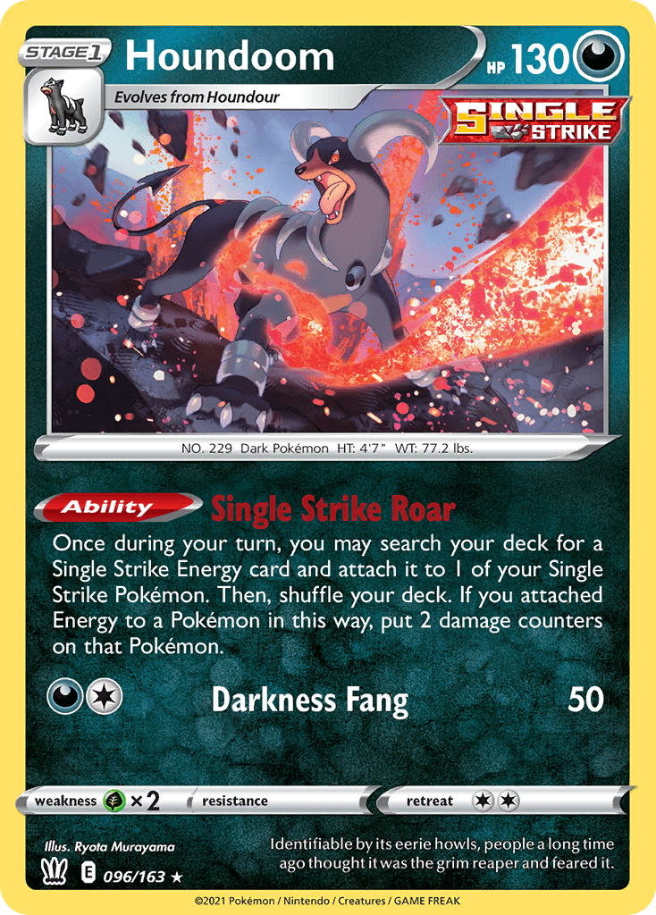 Houndoom — Battle Styles Pokemon card