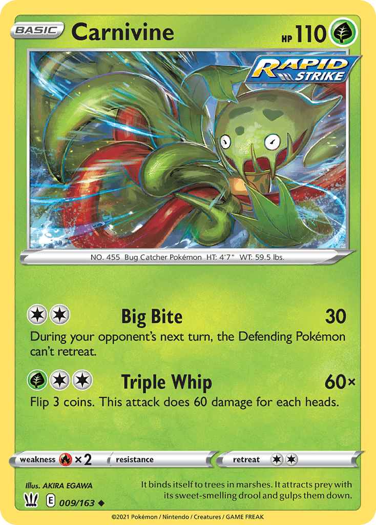 Carnivine — Battle Styles Pokemon card