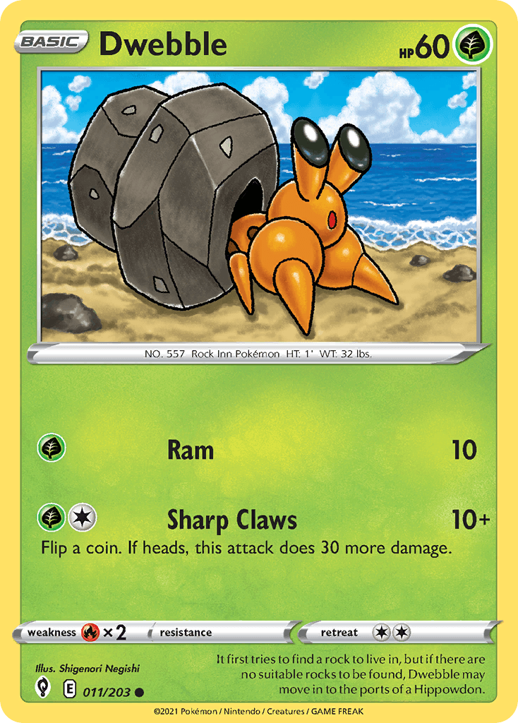 Dwebble — Evolving Skies Pokemon card