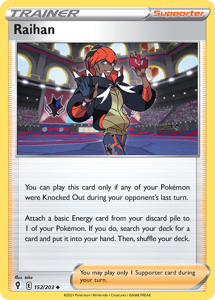 Raihan — Evolving Skies Pokemon card
