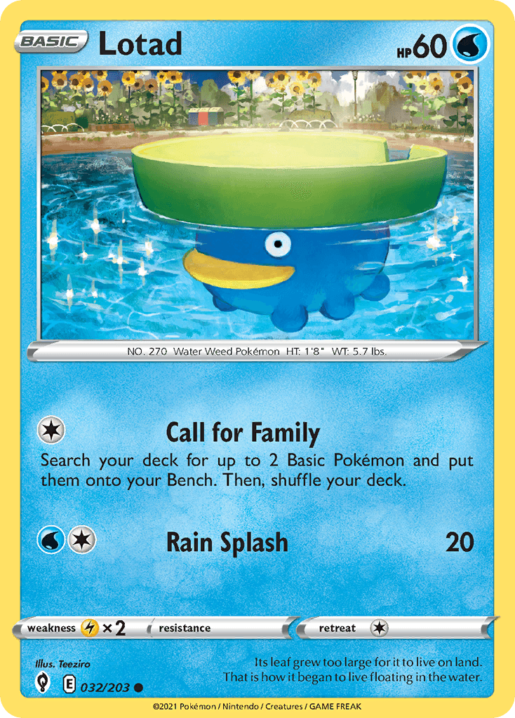 Lotad — Evolving Skies Pokemon card