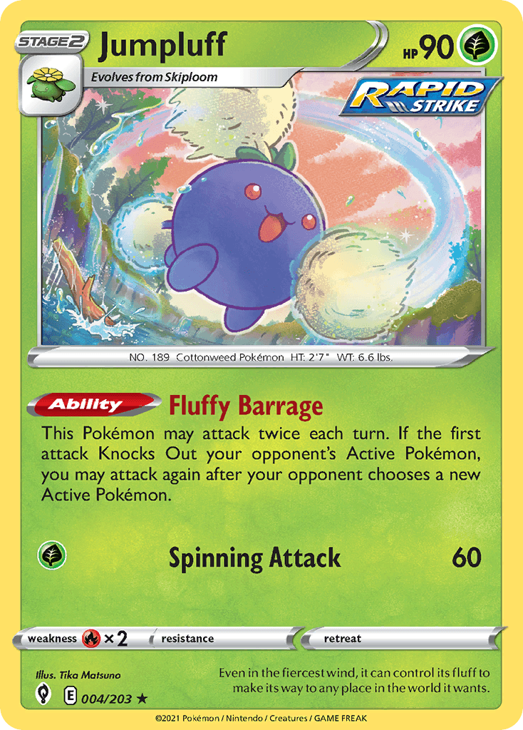 Jumpluff — Evolving Skies Pokemon card