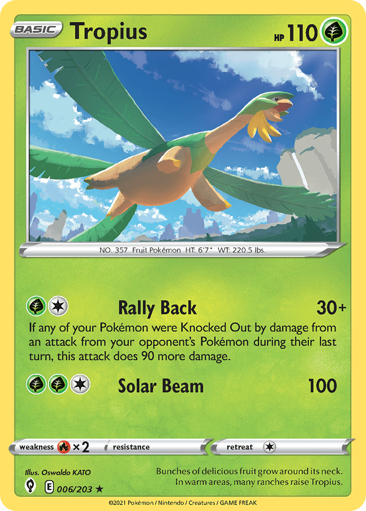 Tropius — Evolving Skies Pokemon card