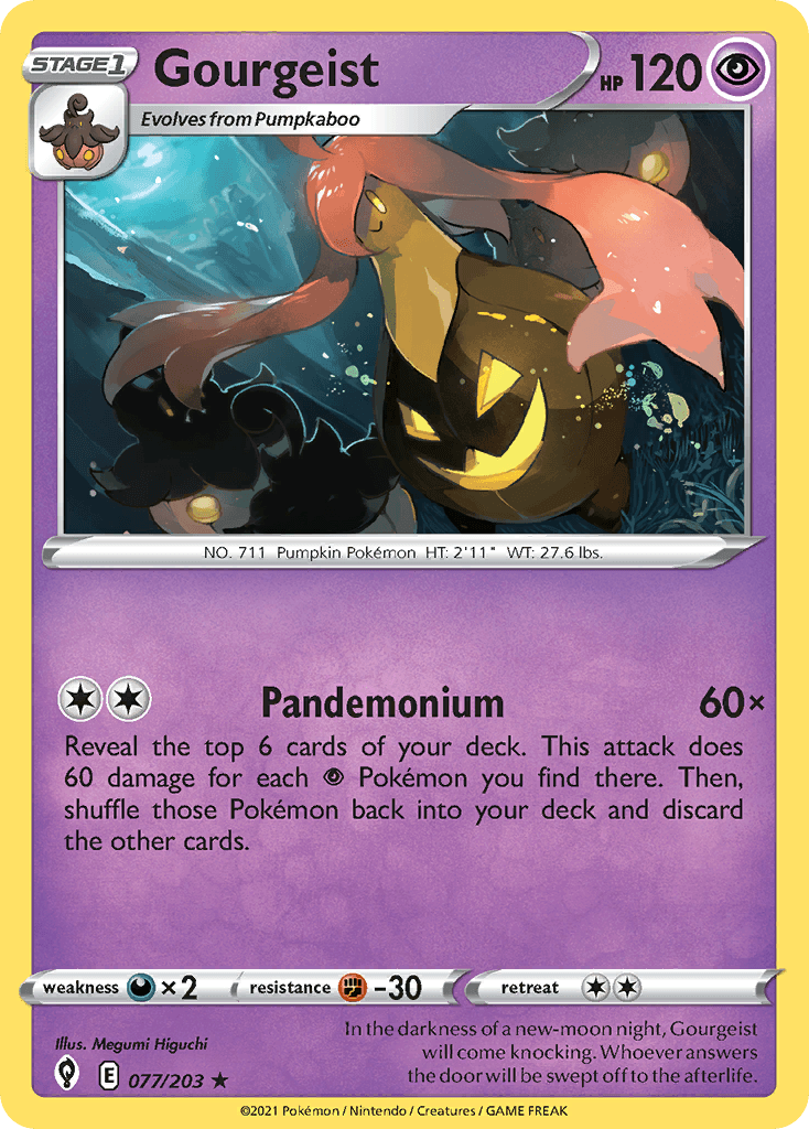 Gourgeist — Evolving Skies Pokemon card