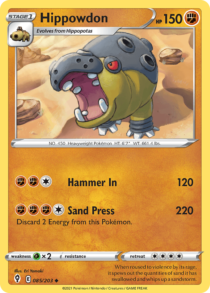Hippowdon — Evolving Skies Pokemon card