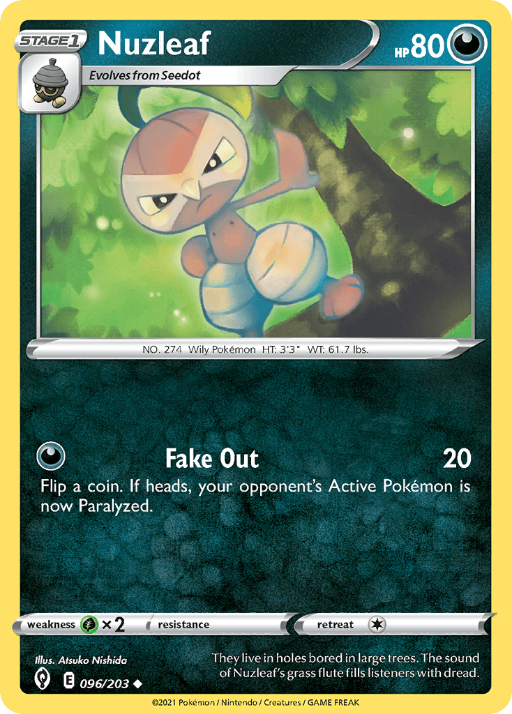 Nuzleaf — Evolving Skies Pokemon card
