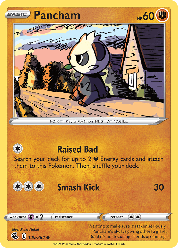 Pancham — Fusion Strike Pokemon card