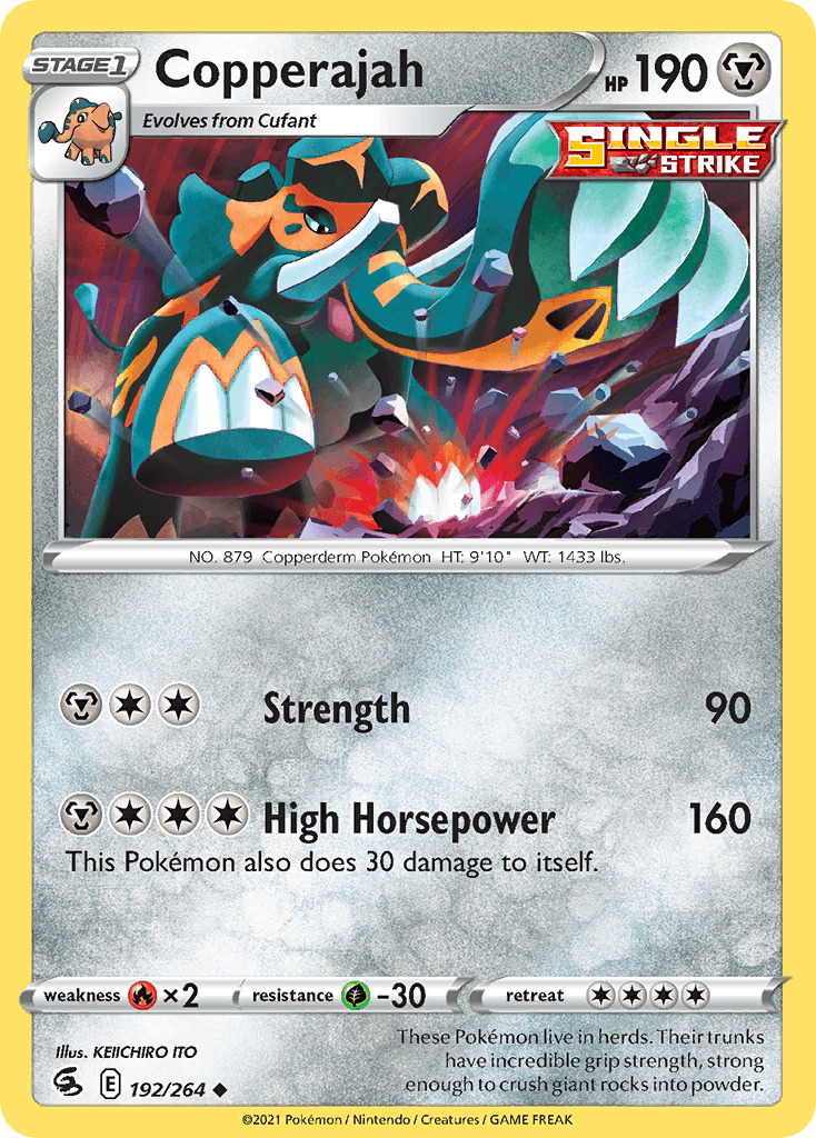 Copperajah — Fusion Strike Pokemon card