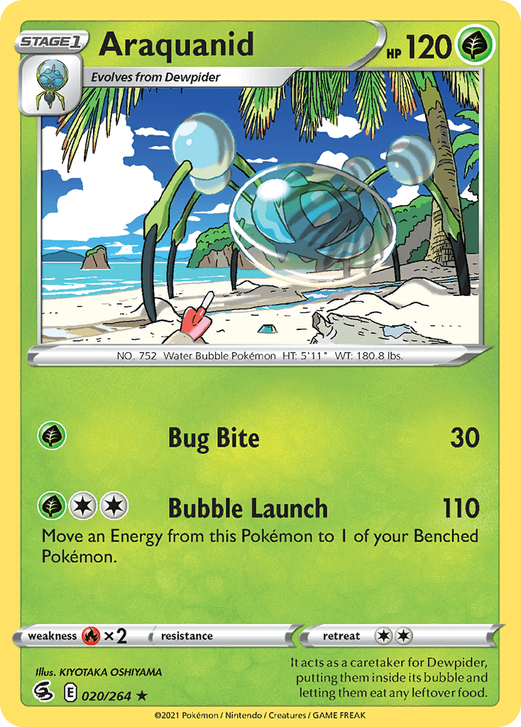 Araquanid — Fusion Strike Pokemon card