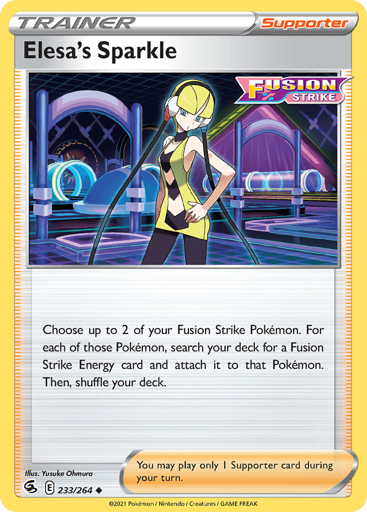 Elesa's Sparkle — Fusion Strike Pokemon card
