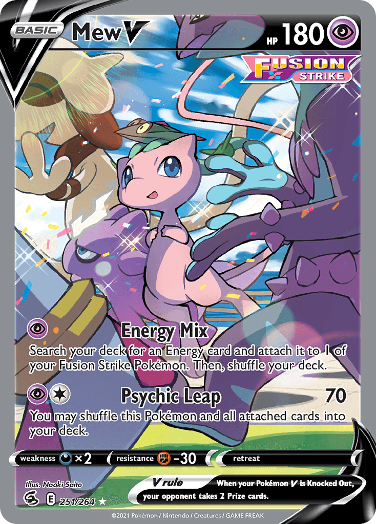 Mew V — Fusion Strike Pokemon card
