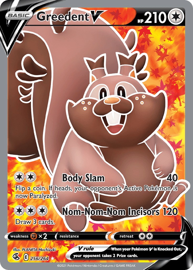 Greedent V — Fusion Strike Pokemon card