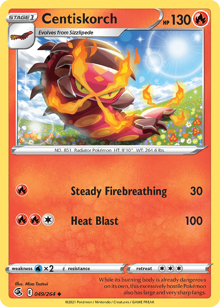 Centiskorch — Fusion Strike Pokemon card