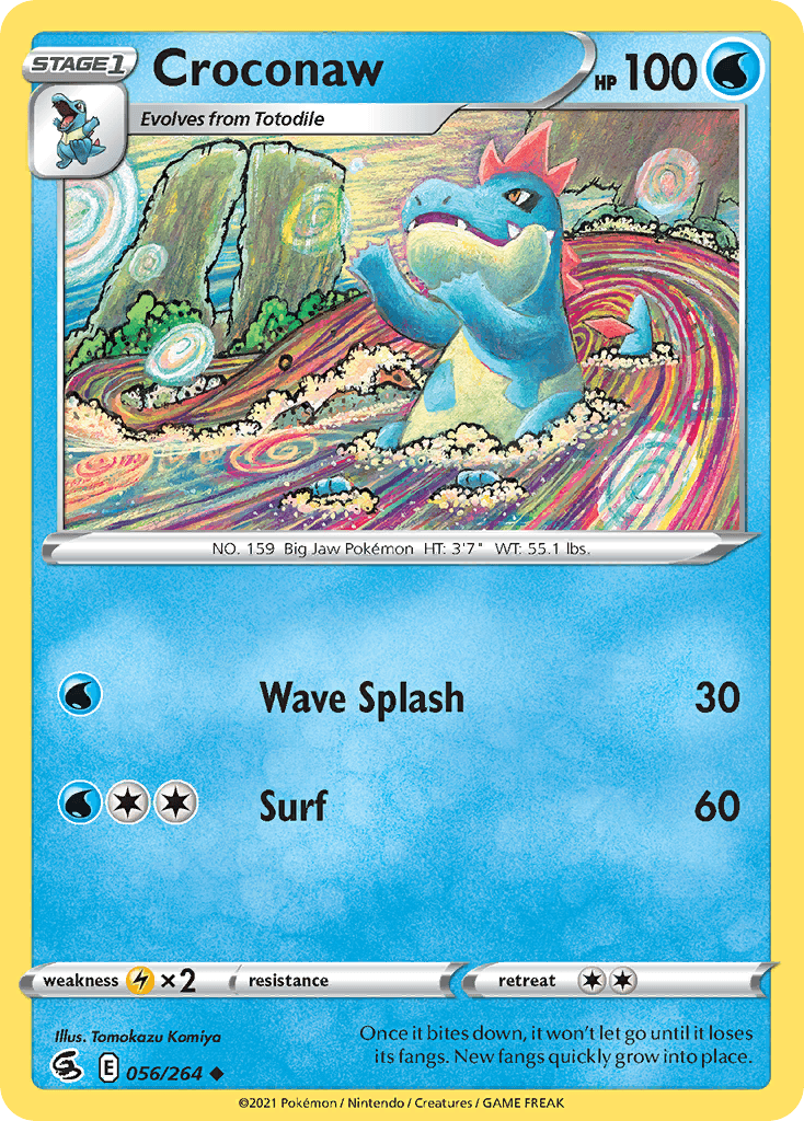 Croconaw — Fusion Strike Pokemon card