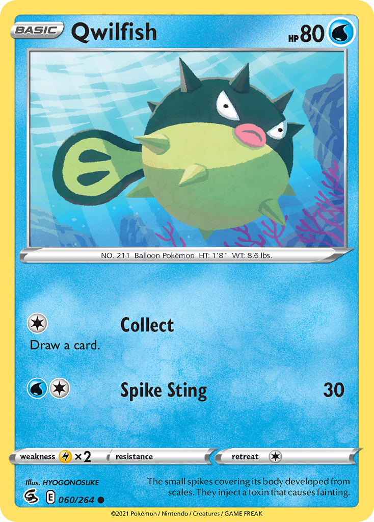 Qwilfish — Fusion Strike Pokemon card