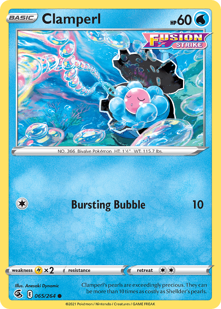 Clamperl — Fusion Strike Pokemon card