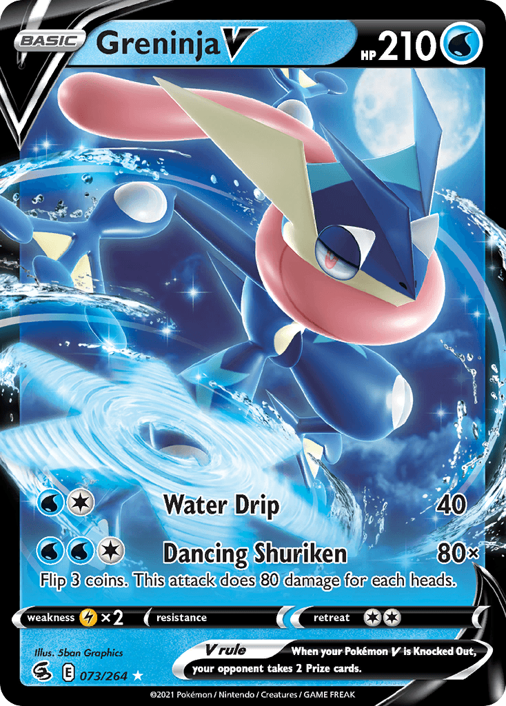 Greninja V — Fusion Strike Pokemon card