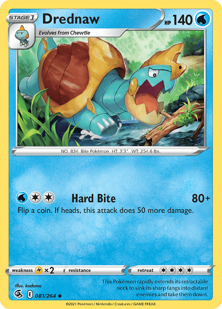 Drednaw — Fusion Strike Pokemon card