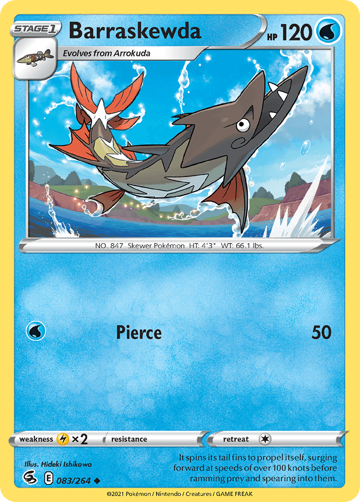 Barraskewda — Fusion Strike Pokemon card
