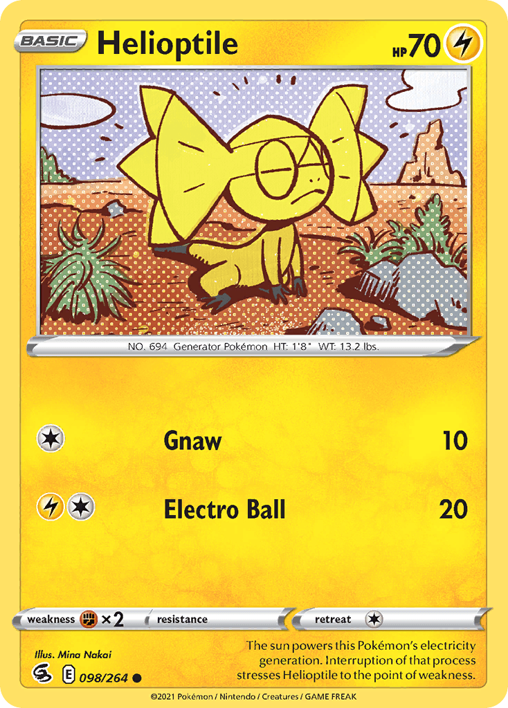 Helioptile — Fusion Strike Pokemon card