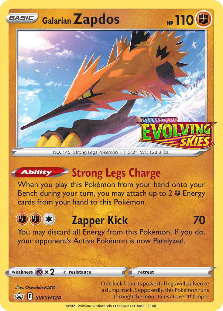 Galarian Zapdos — SWSH Black Star Promos Pokemon card