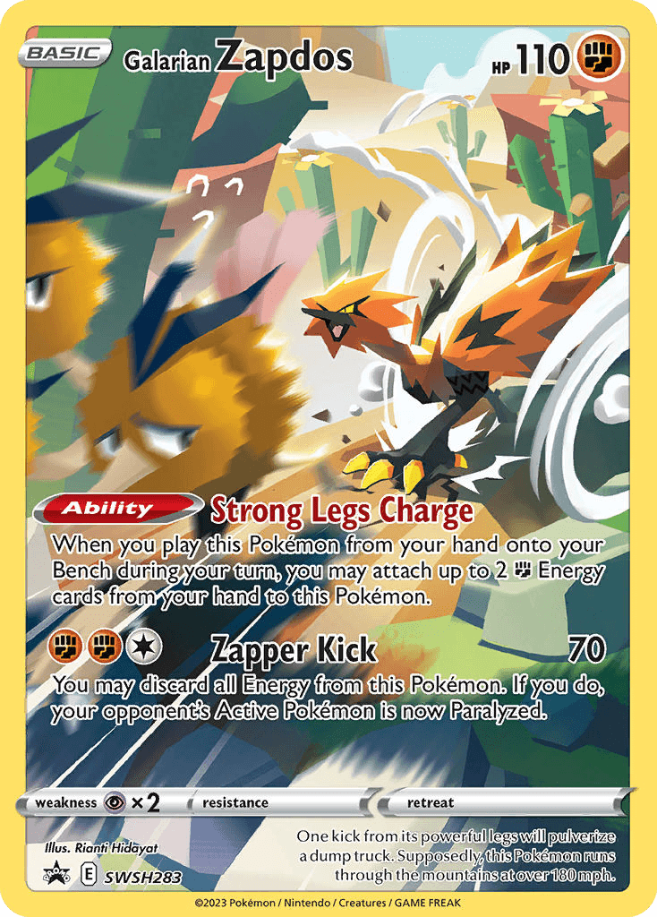 Galarian Zapdos — SWSH Black Star Promos Pokemon card