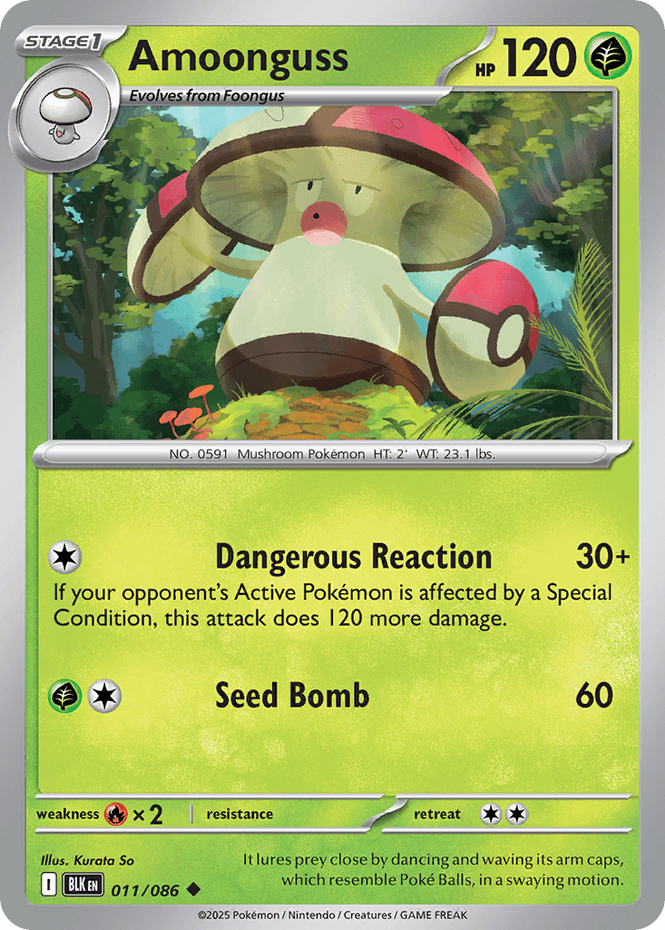 Amoonguss — Black Bolt Pokemon card