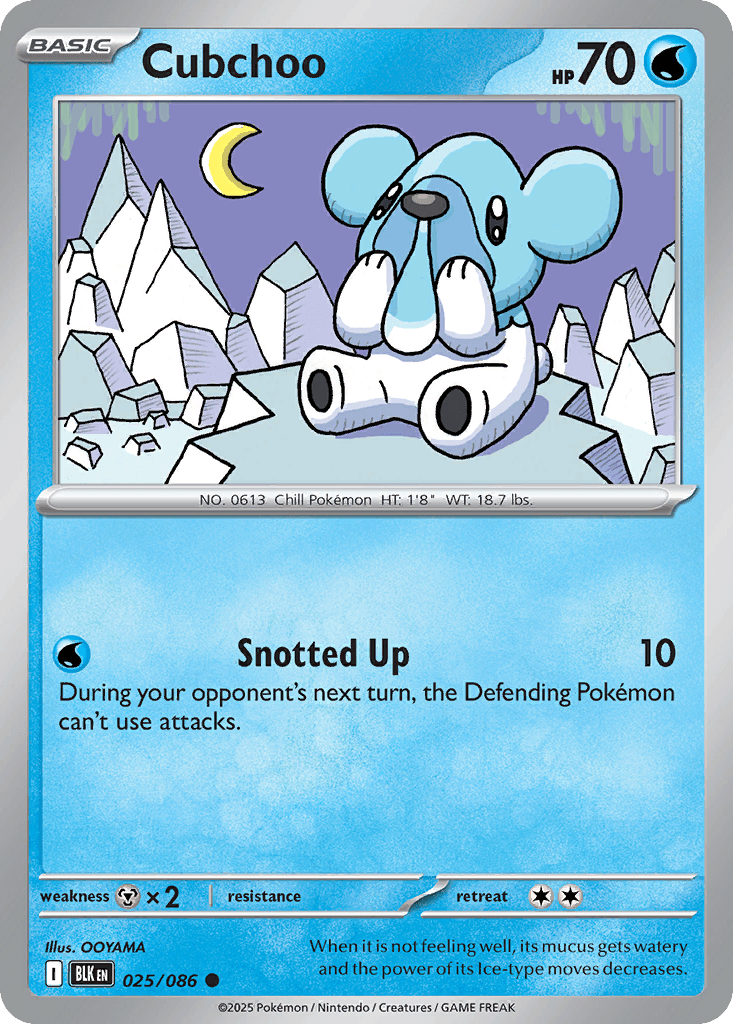 Cubchoo — Black Bolt Pokemon card