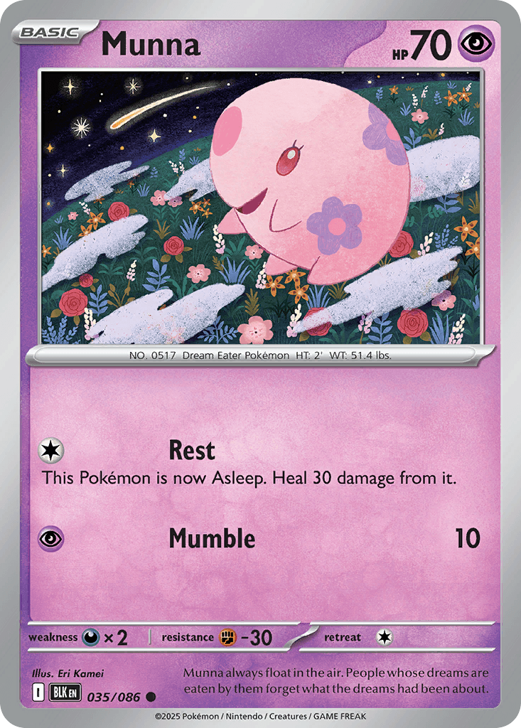 Munna — Black Bolt Pokemon card