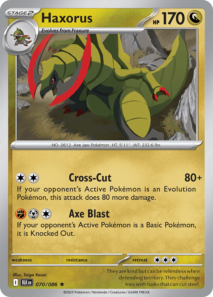 Haxorus — Black Bolt Pokemon card