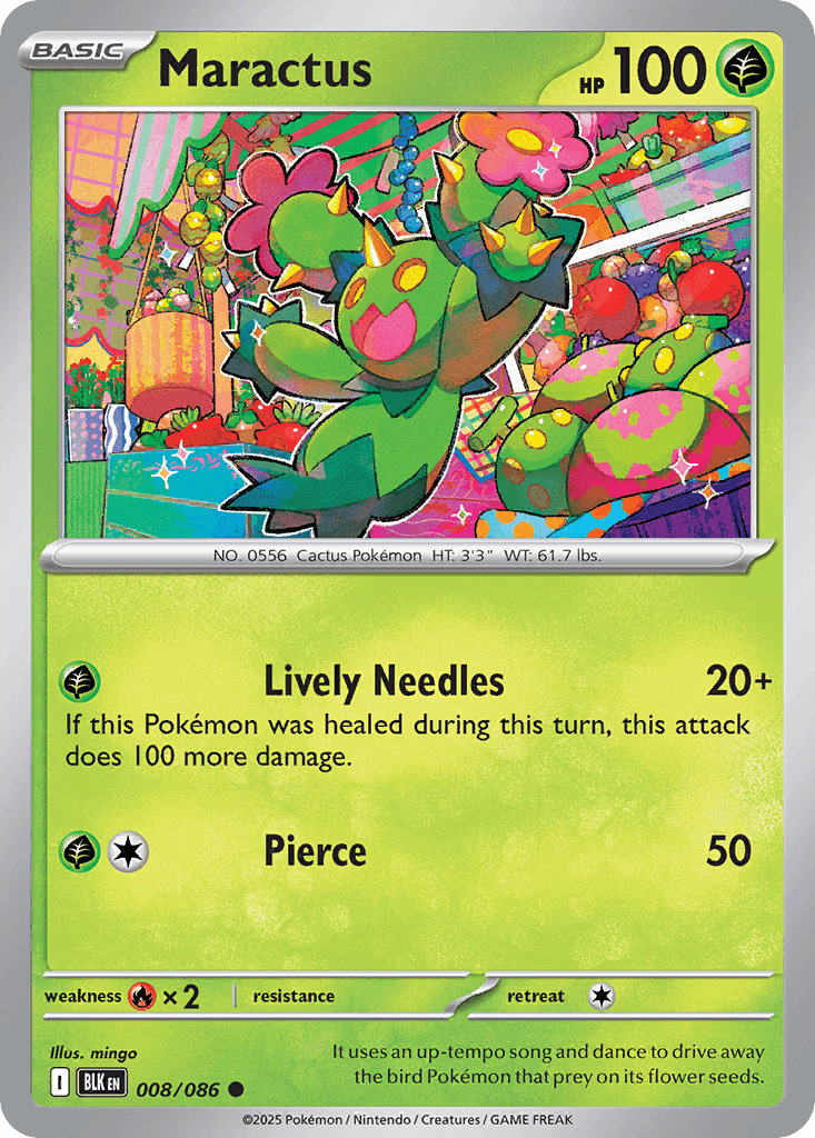 Maractus — Black Bolt Pokemon card